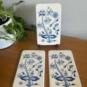 Antique Ceramic Breakfast Boards Set of 3